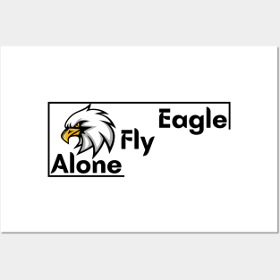 Eagle fly alone design Posters and Art